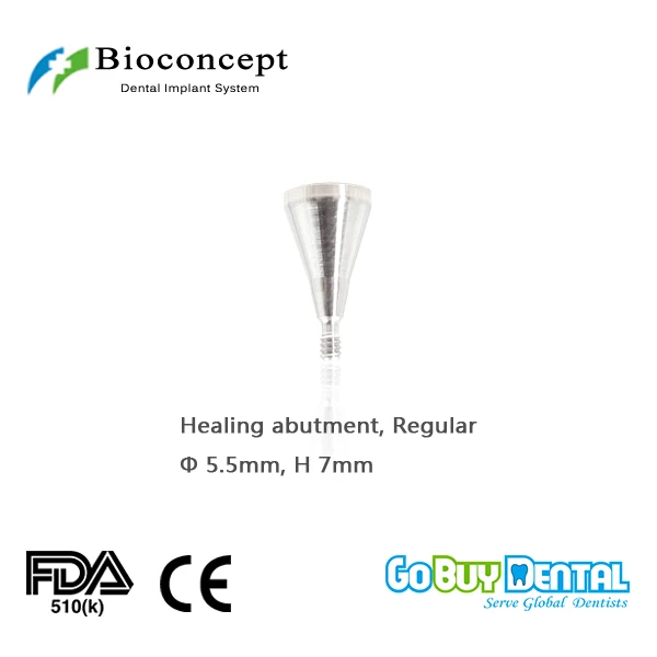 Osstem TSIII&Hiossen ETIII Compatible Bioconcept Hex Regular healing abutment D 5.5mm, height 7mm(324540)