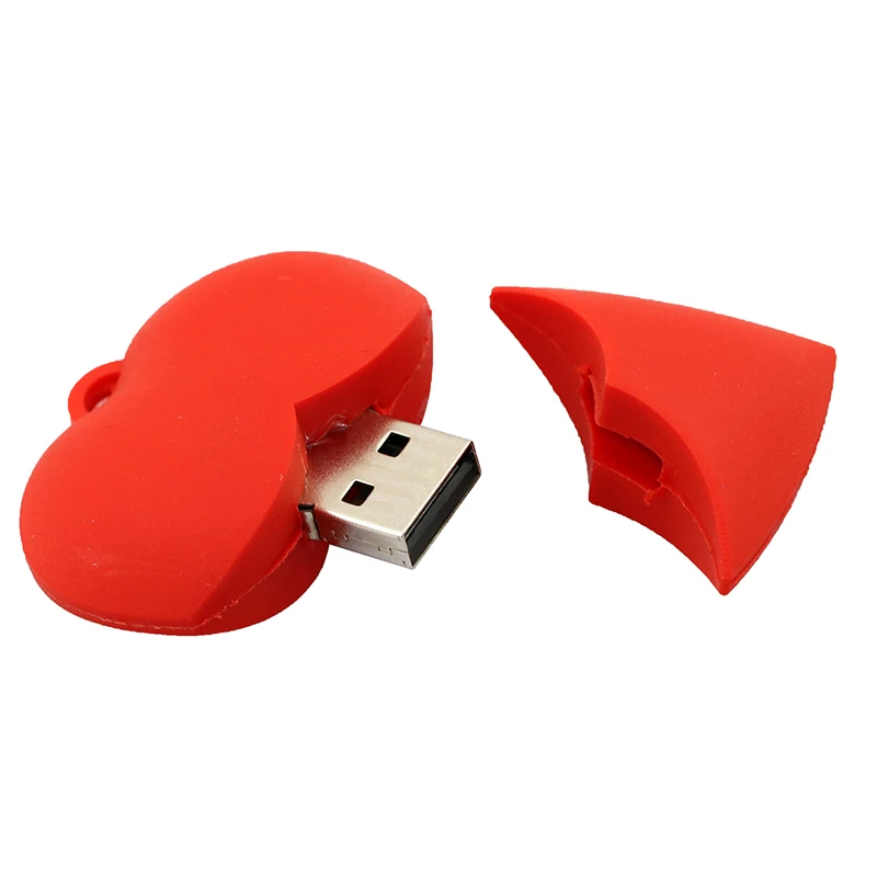 หัวใจสีแดงหัวใจ USB ไดรฟ์ปากกาแฟลชไดรฟ์4GB 8GB 16GB 32GB แฟลชเมมโมรี่สติ๊ก pendrive U ดิสก์การ์ดแฟลชของขวัญงานแต่งงาน