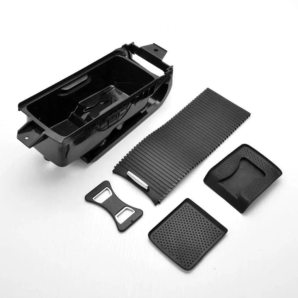 Black Euro Cup Holder Rubber Gel Bottom with Bottle Opener Arm Rest Center Console For Volkswagen Golf MK6 Jetta MK5