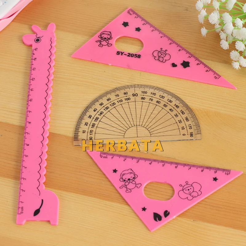 New Arrival Kawaii Ruler Set School Supplies Animal Cute School Tools Stationary Creative Cartoon Students Giraffe Shape CL-1305