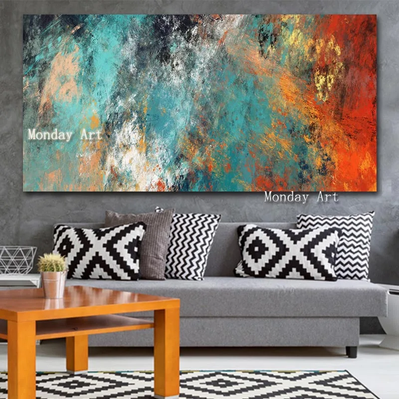 

wall painting Hand Painted Abstract Oil Paintings On Canvas Pop Art Modern Wall Picture For Living Room Home Decoration painting