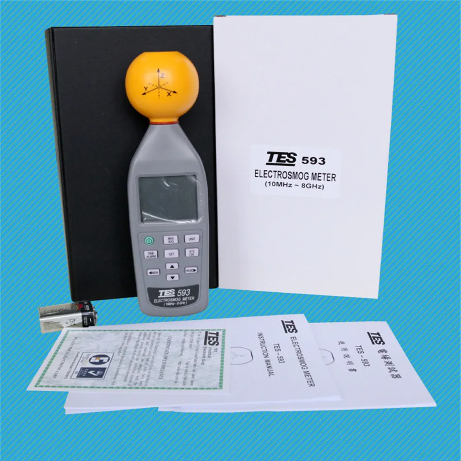 EMF Meter Triaxial Data Logger 10MHz to 8.0GHz