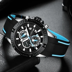 MINI MESSA A FUOCO Orologi Al Quarzo per Gli Uomini Della Cinghia Del Silicone Army Sport Cronografo Da Polso Della Vigilanza per L'uomo Orologio Relógios Masculino 0244G0. 3