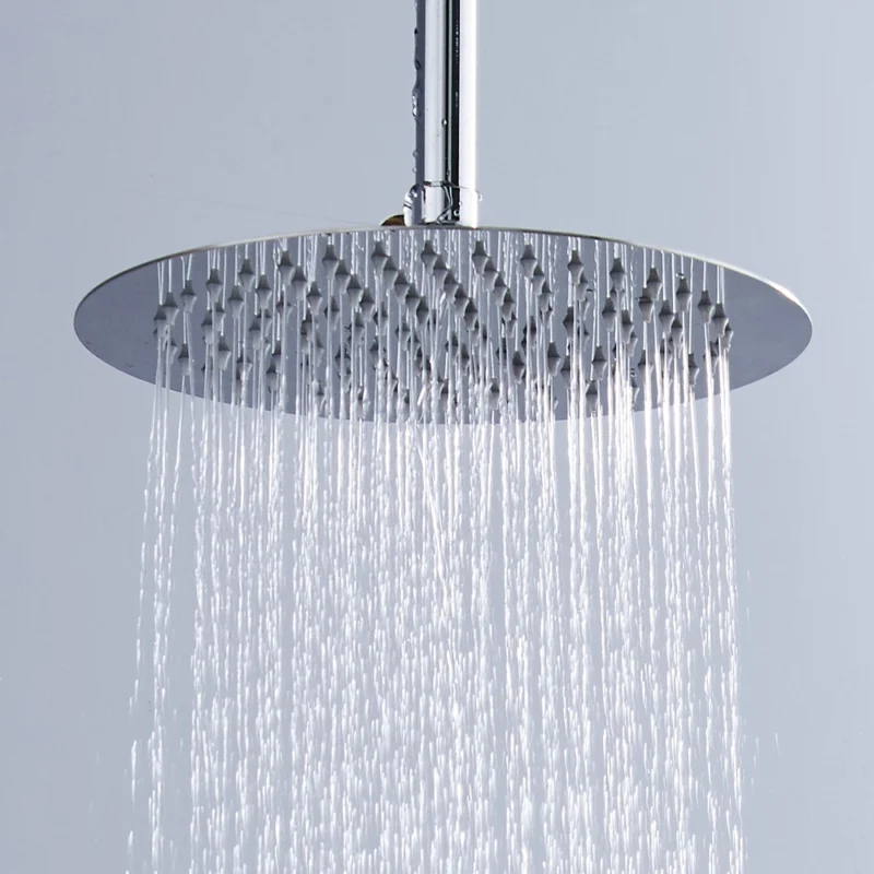 Free shipping 12 inch shower heads Ultra thin steel shower SUS shower head not have arm stainless steel shower CP12000