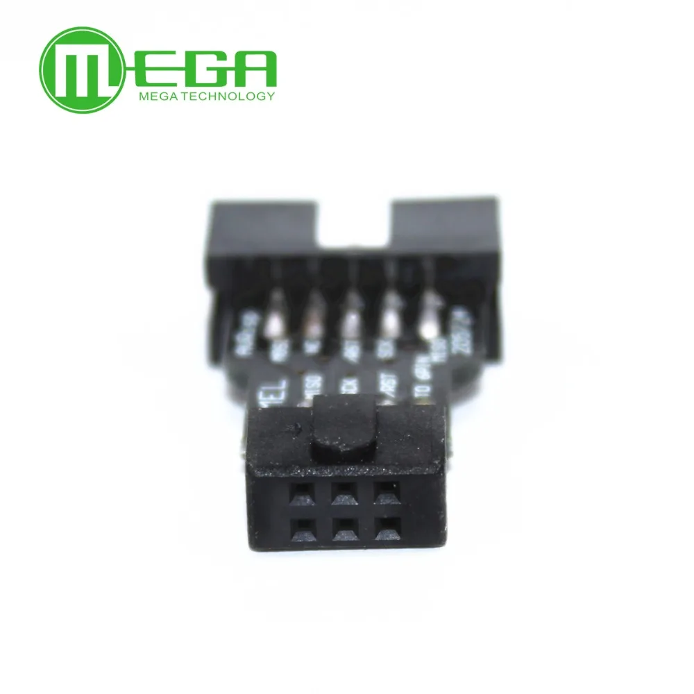 10 Pin to 6 Pin Adapter Board for AVRISP MKII USBASP STK500 High Quality