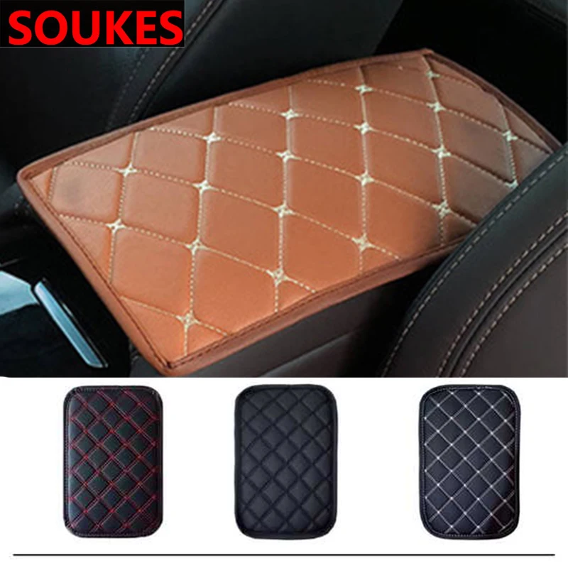 Leather Car Center Console Armrest Panel Pad For Bmw E46 E90 E60 E39 E36 F30 Lada Granta Chevrolet Cruze Lacetti Lexus