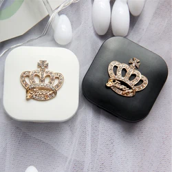 Cute Contact Lenses Case Crown Design Travel Lens Box Set With Mirror Eye Lenses Holder Container For Cosmetic Contact Lens