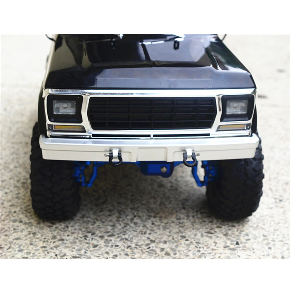 Set Bumper Depan/Belakang Logam untuk Traxxas TRX4 Ford Bronco 1/10 RC Suku Cadang Mobil Bumper Belakang dengan Kit Aksesori Kait Ekor U-hook