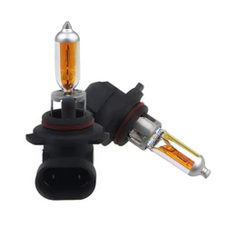 Bombilla halógena para faros delanteros de coche, lámpara antiniebla de cristal de cuarzo, HB4 9006, 2300K, amarillo dorado, 12V, 55W, 9006, 2 uds.