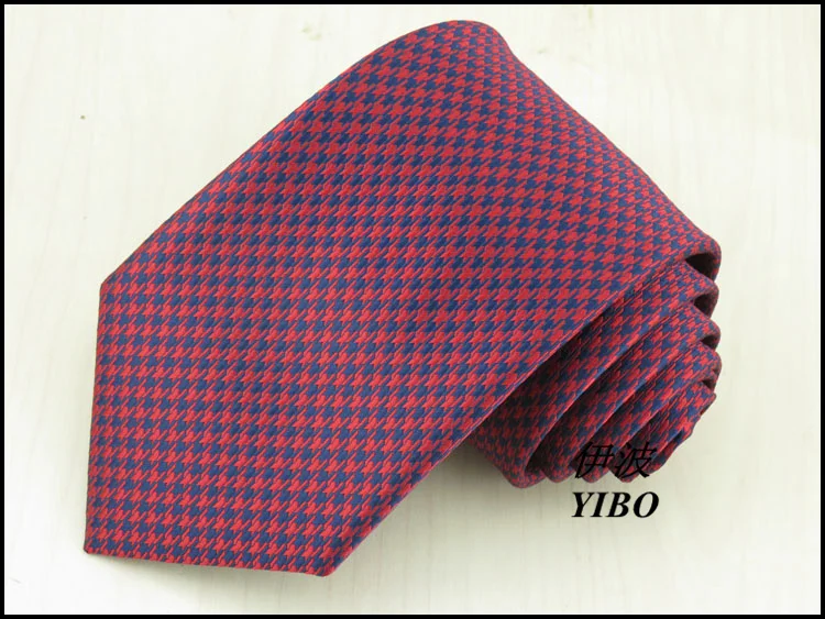 YIBO new men red and navy plover  design marriage fashion boutique neck tie 8CM wide