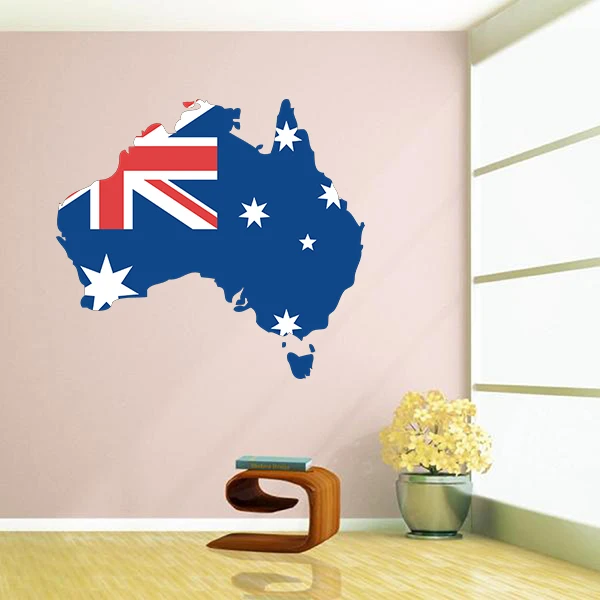 

Flag map of Australia wall vinyl sticker custom made home decoration wall sticker wedding decoration PVC wallpaper