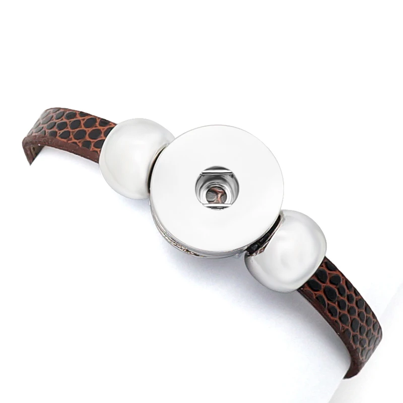 Fashion SE0002 Leather snap Bracelet 4 colors Beauty Best-selling fit 18MM snap buttons jewelry wholesale