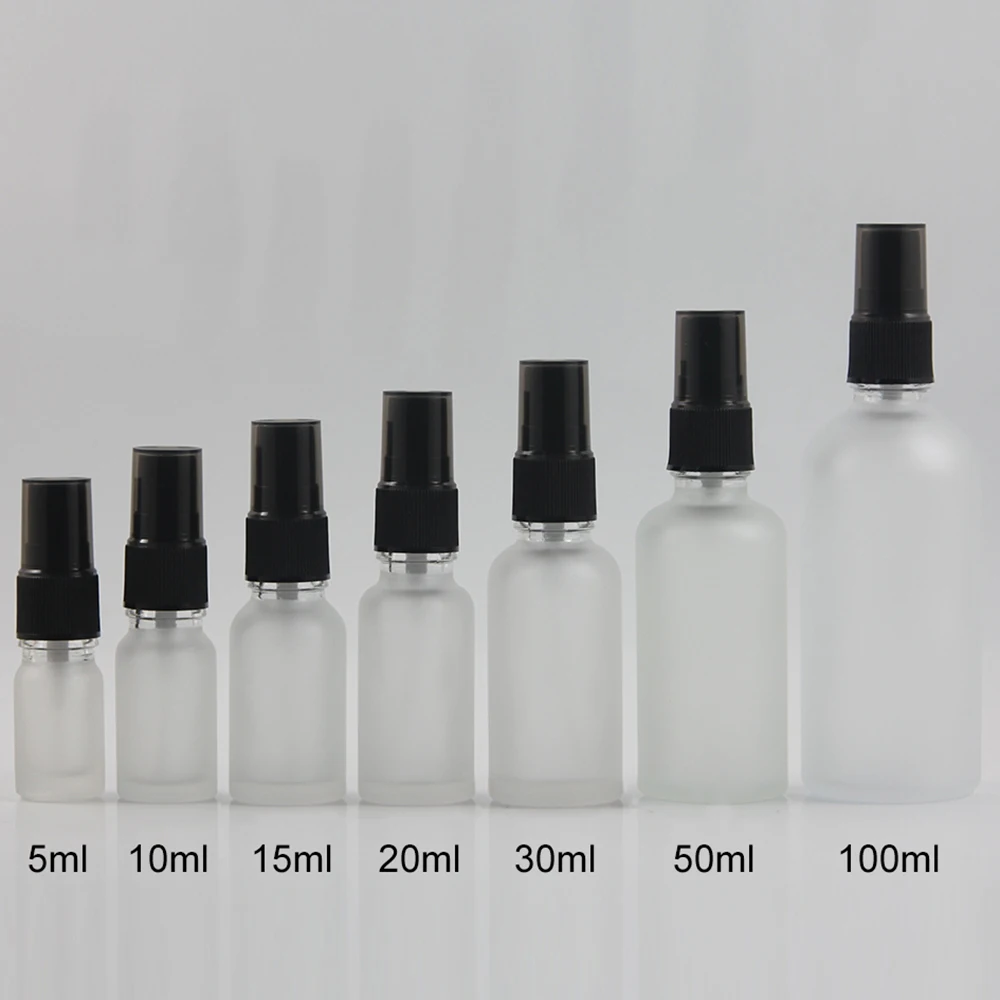 

Wholesale Clear 15ml cosmetic spray bottle, frosted glass spray bottle 15ml in stock