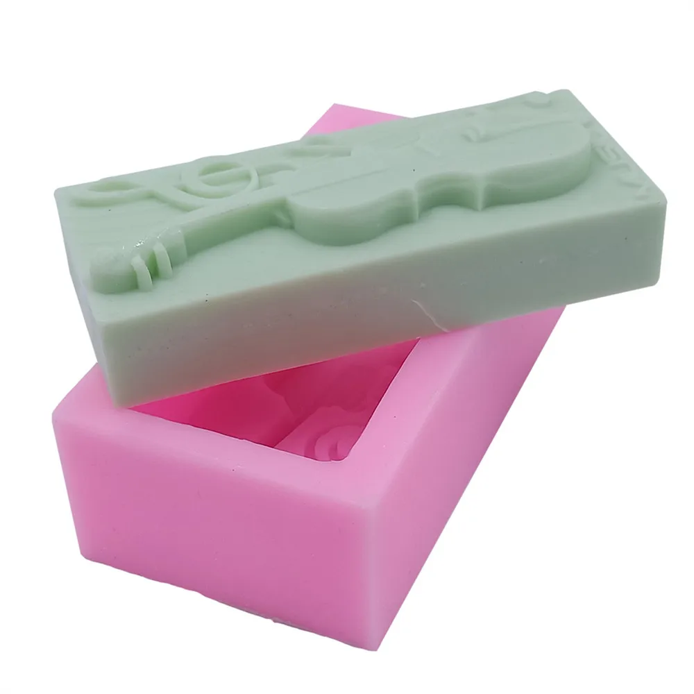 3D Silicone Molds for Soap Scented Candle, Guitar Design, Wax Mould, Food Grade, Chocolate Cake Mold