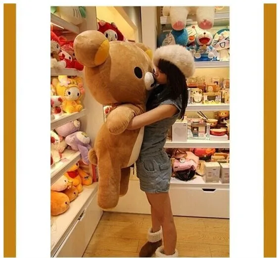 Huge 110cm Rilakkuma Bear Plush Toy Soft Doll Throw Pillow Birthday Xmas Gift w4617