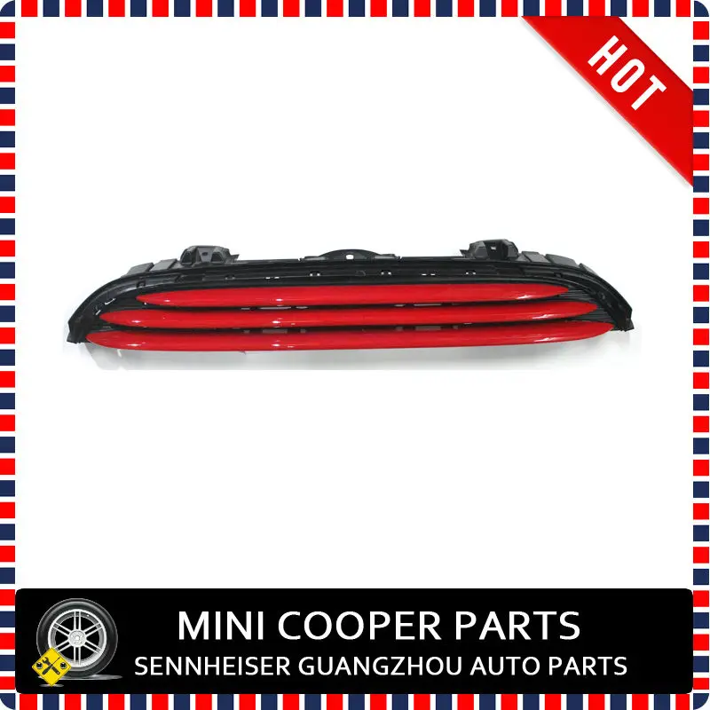 

Brand New ABS Plastic UV Protected Mini Ray Style Red Cooper Model Front Grille Trims For mini cooper F55 F56 F57 (3Pcs/set)