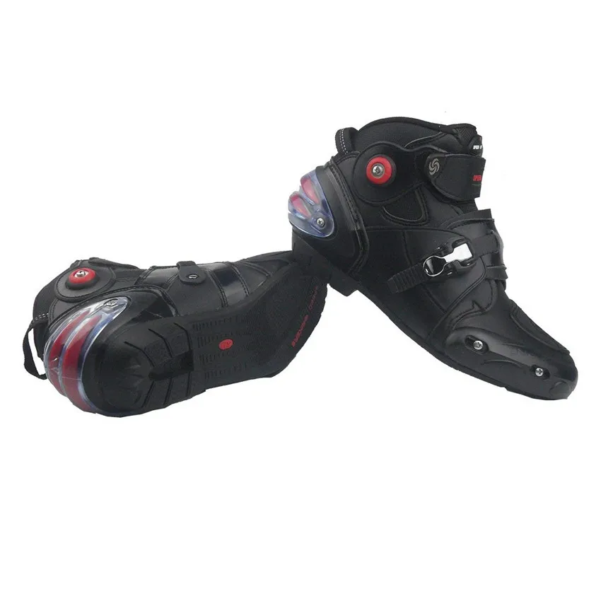 

Motorcycle Boots Pro-biker High Ankle Racing Boots Bikers Leather Race Motocross Motorbike Riding Boots Shoes A09003