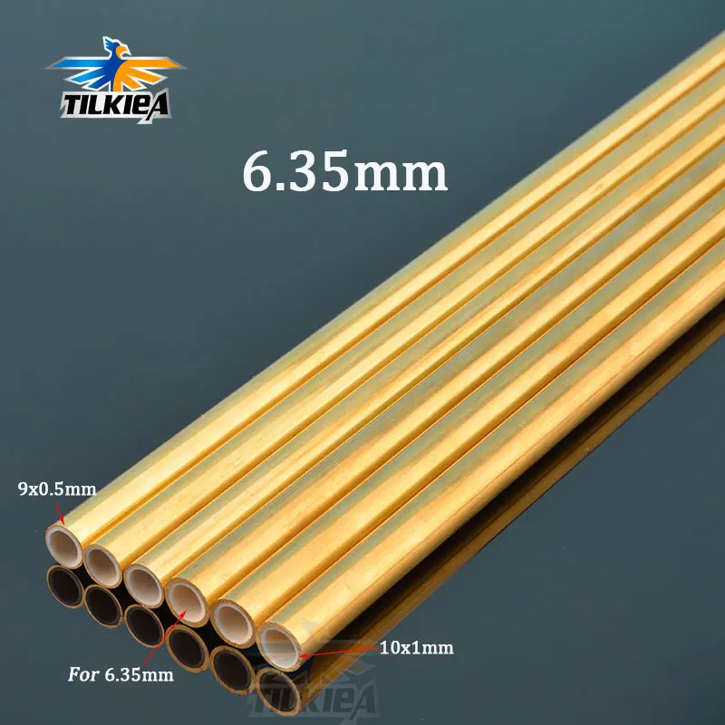 L300/400/500mm OD 9mm/10mm Metal Round Tube Brass Tube Plastic Pipe for 6.35mm 1/4'' Flex Cable Flexible Shaft Model Building