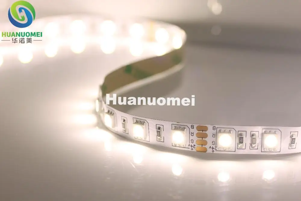 IP33 RGB DC24V LED strip 5050 SMD flexible light 60LED/m,5m 300LED,non-waterproof;WHITE PCB;5m a roll