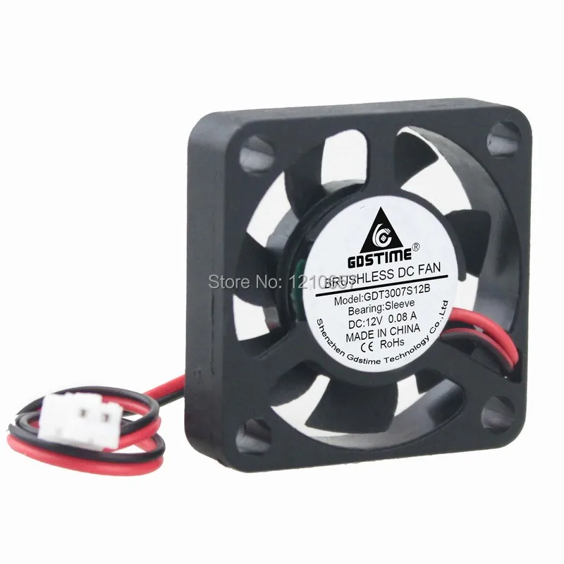 Imagem -02 - Ventilador de Refrigeração sem Escova 2pin 30x30x7 mm 30 mm 3cm 3007s 12v dc 100 Peças