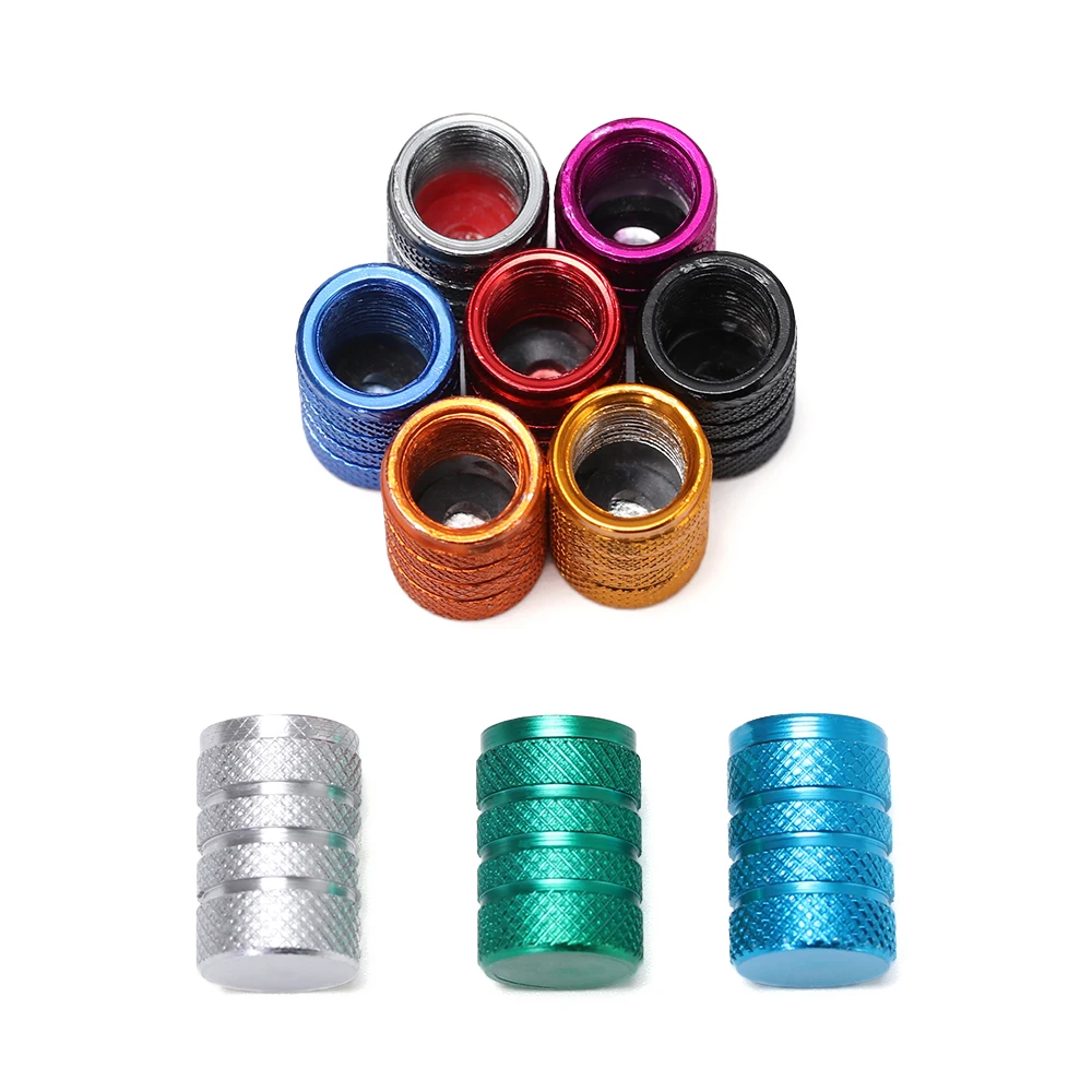 4 Pcs Aluminum Alloy Dustproof Tyre Valve Cap Covered Car Motorcycle Universal Tube Tyre Valve Cap Bicycle Accessories