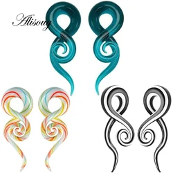 Alisouy 1 pair 5/6/8/10/12mm Ear Stretchers Plugs and Tunnels Piercing Tunnels Ear Gauges beauty Glasses nail ear jewelry women