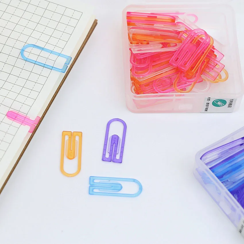 ABS Paper Clip Colorful Tab Index Students Bookmarks Office Supplies Filing Data Student Clipping Paper Decorative Stationary
