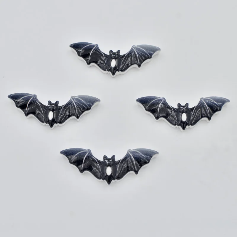 20pcs 13*35mm Painting Resin Black Bat Flatback Stone Child Scrapbook Craft/Christmas F185