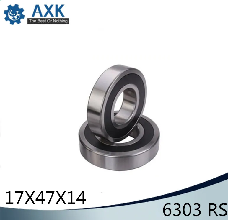 

6303RS Bearing ABEC-3 (2 PCS) 17*47*14 mm Deep Groove 6303-2RS Ball Bearings 6303RZ 180303 RZ RS 6303 2RS EMQ Quality