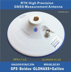 TOPGNSS High-precision RTK GNSS antenna F9P GPS Antenna CORS TNC 3.3-18V  High gain measurement GNSS GPS GLONASS GALILEO BDS