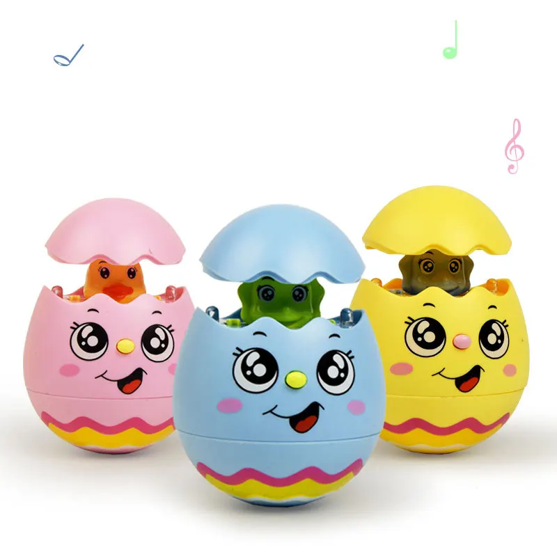 Baby Toy Infant Tumbler Toy Cartoon Roly-poly Tumbler With Musical Light Hand Bell Develop Toys for Baby 0-3 Years Toy Gifts