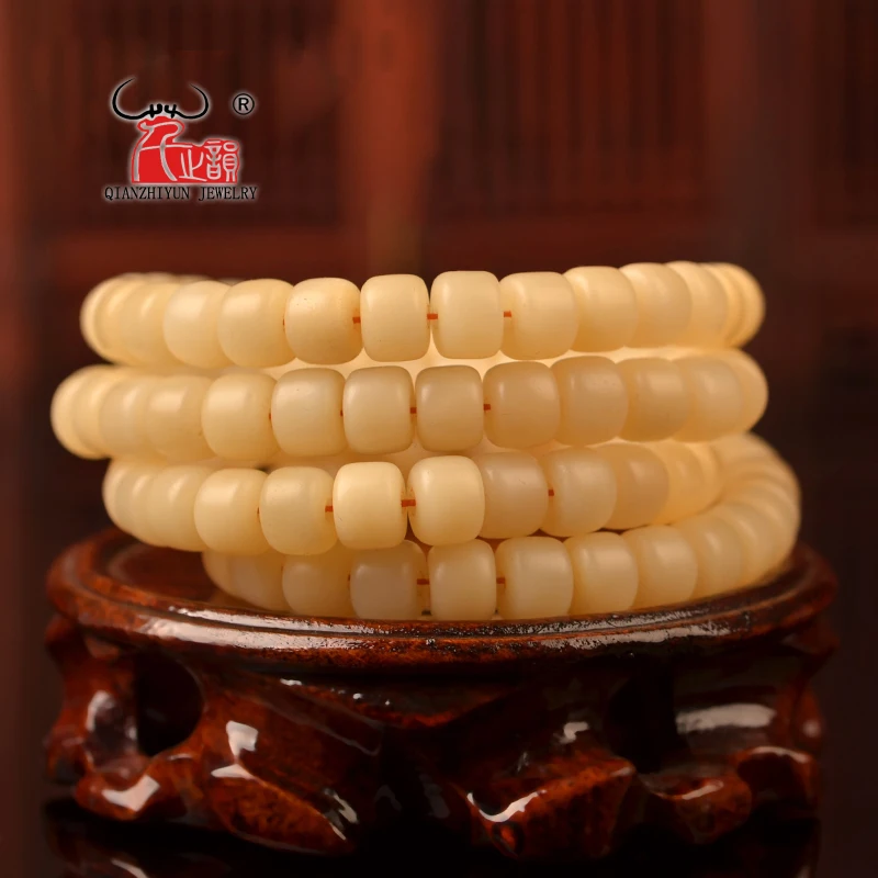 10PCS Tibetan natural beef bone handmade bone bead necklace, DIY bead necklace bead hole 1.5mm.