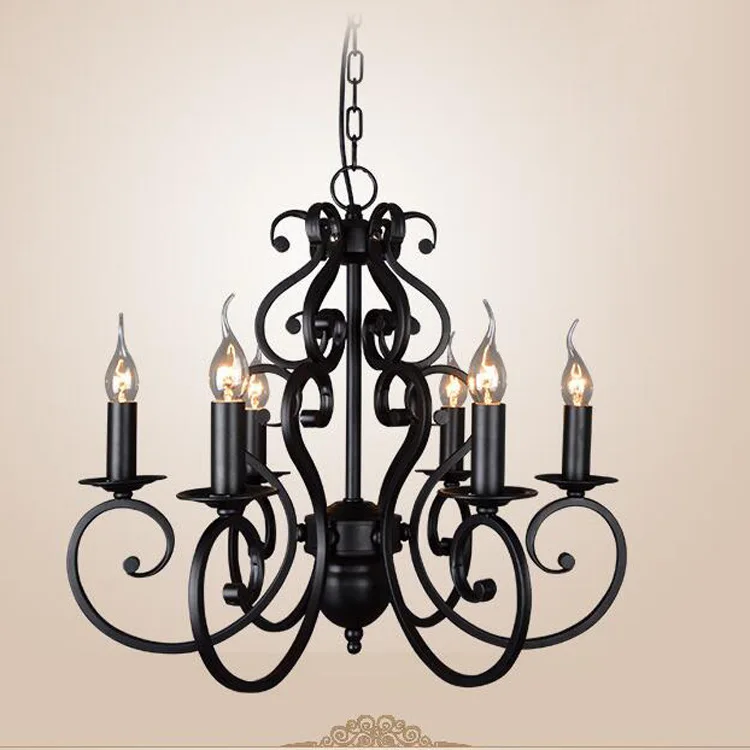 Imagem -04 - Vela de Ferro Vintage E14 Estilo Preto Luminária de Iluminação Candelabro Nórdico Vela Ferro Forjado Iluminação