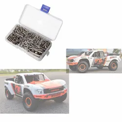 370Pcs Stainless Steel Screw Kit Flat Washer Gasket Screw Nut Bolt Set Upgraded for TRAXXAS UDR 85076-4 1:7 Model Car