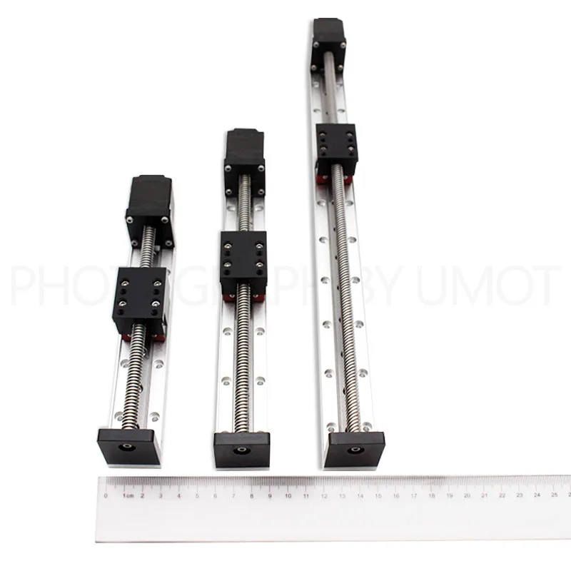 

Wholesale UMot 200mm customized length light weight economic mini ball screws linear guides with sliding blocks