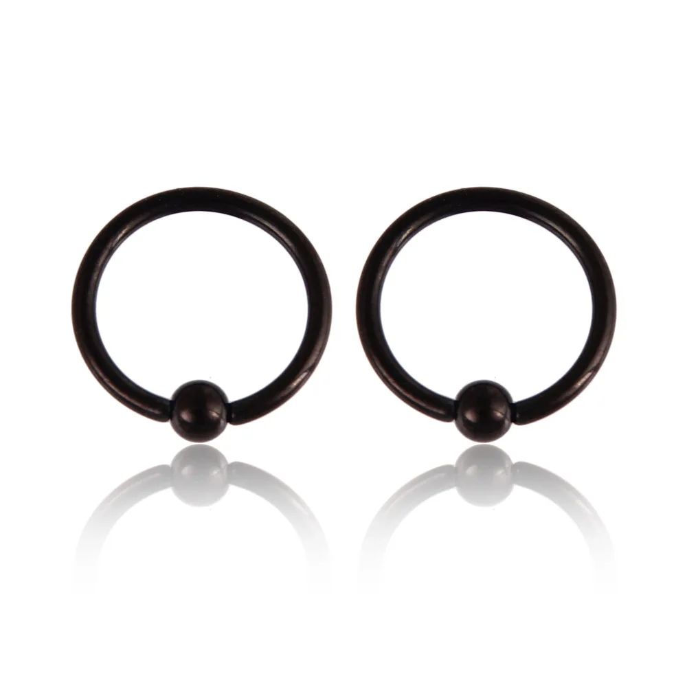 1PC Titanium Captive Ring Captive Bead Ring Circular Piercing BCR Nose Ring Ear Tragus Septum Rings Sxey Body Jewelry Piercing