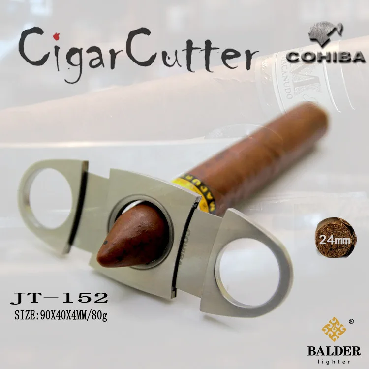 Original Cohiba cigar cutter Ultra-Thin stainless steel Pocket Zigarre Cigarette Knife Cuban Smoking Guillotine Tools Charutos