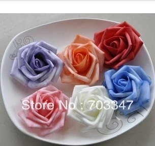 HOT SALE!!! (6cm) Medium size FOAM ROSE head, Many different colors for selection ,CRAFTS WEDDING