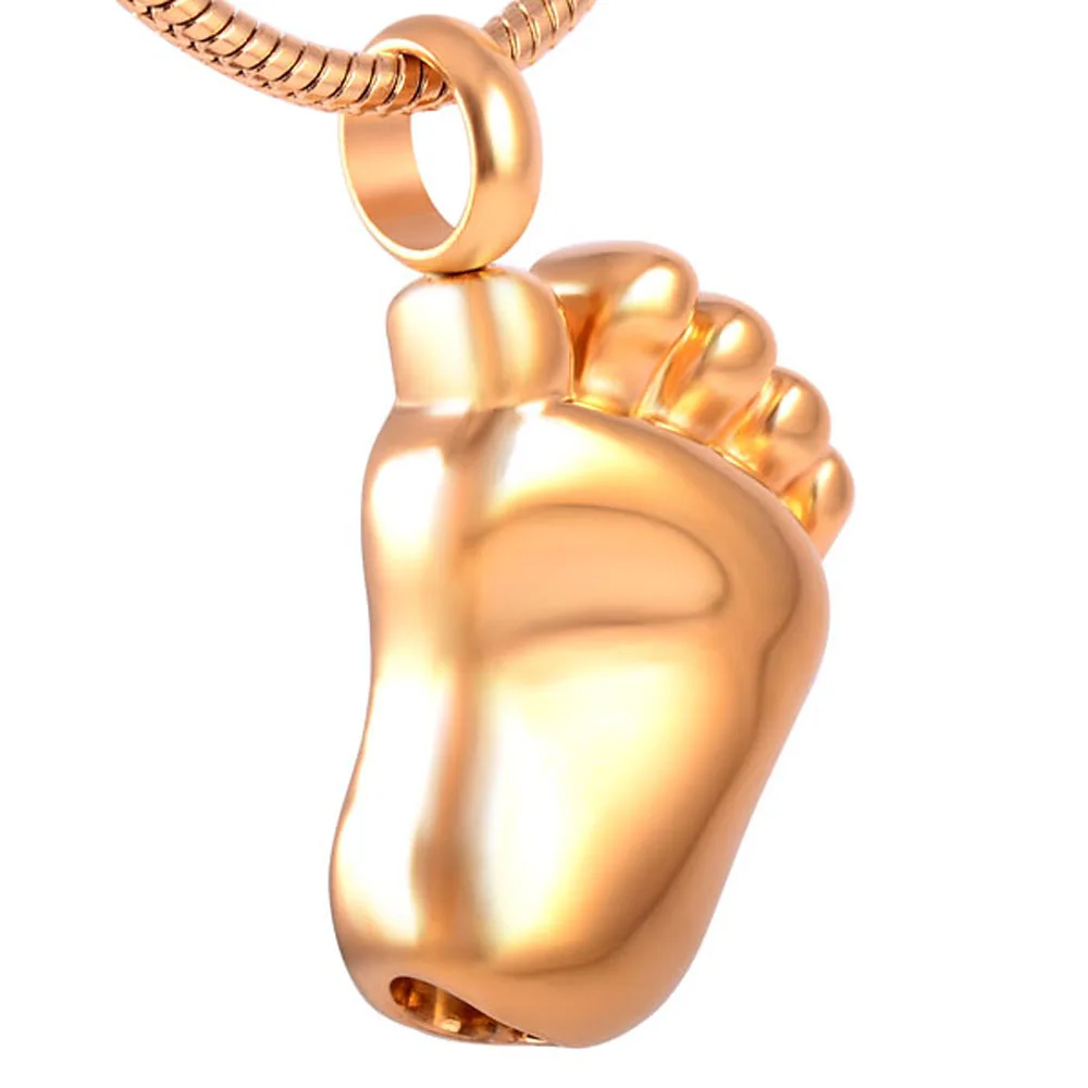 MJD8041 Lovely Baby Foot Cremation urn Jewelry Ashes Keepsake Memorial Pendant for LOVE one or PET (Pendant Only)