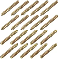 20Pcs M4 M6 Hanger Bolt 25mm 30mm 35mm 40mm 50mm 60mm Length Double Headed Bolt Screw Carbon Steel for Furniture