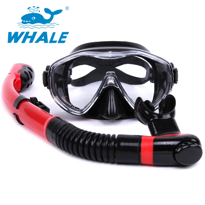 Whale Brand Anti-fog Large Frame Div Mask Silicone Goggles With Snorkel Scuba Waterproof Glasses Gear Goggles Equipment Set 2019