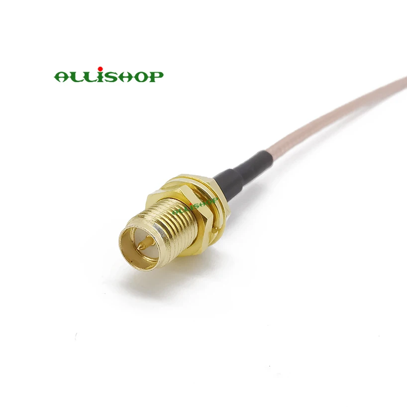 ALLiSHOP 0-6Ghz wifi pigtail RP-SMA male to RP-SMA female connector RF Coaxial jack plug low loss RG316 for FPV Antenna router