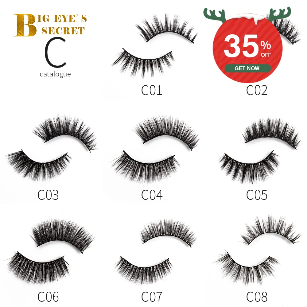 10 Pairs Natural Individual Fake Eyelash Extension Supplies Makeup False Mink Eyelashes 3D Mink Hair Lashes 3D Mink Eyelashes