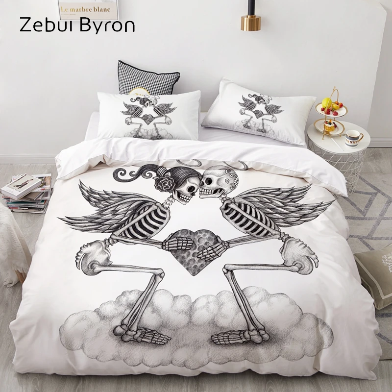 3D Duvet Cover Set Custom,Bedding Sets USA/AU/Europe/Queen/King,Quilt/Blanket Cover Set,Bed set Indian girl Skull,drop ship