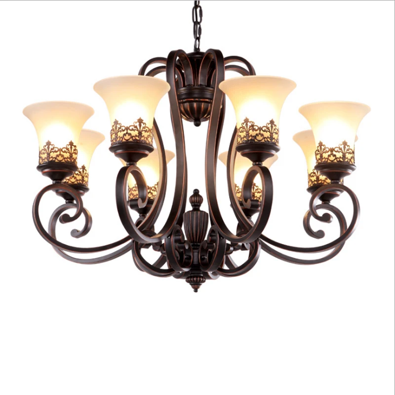 Decorative Chandeliers for Home Conference Room Chandelier Rural Mediterranean Iron Chandelier Retro Lamp Chandeliers Ceiling