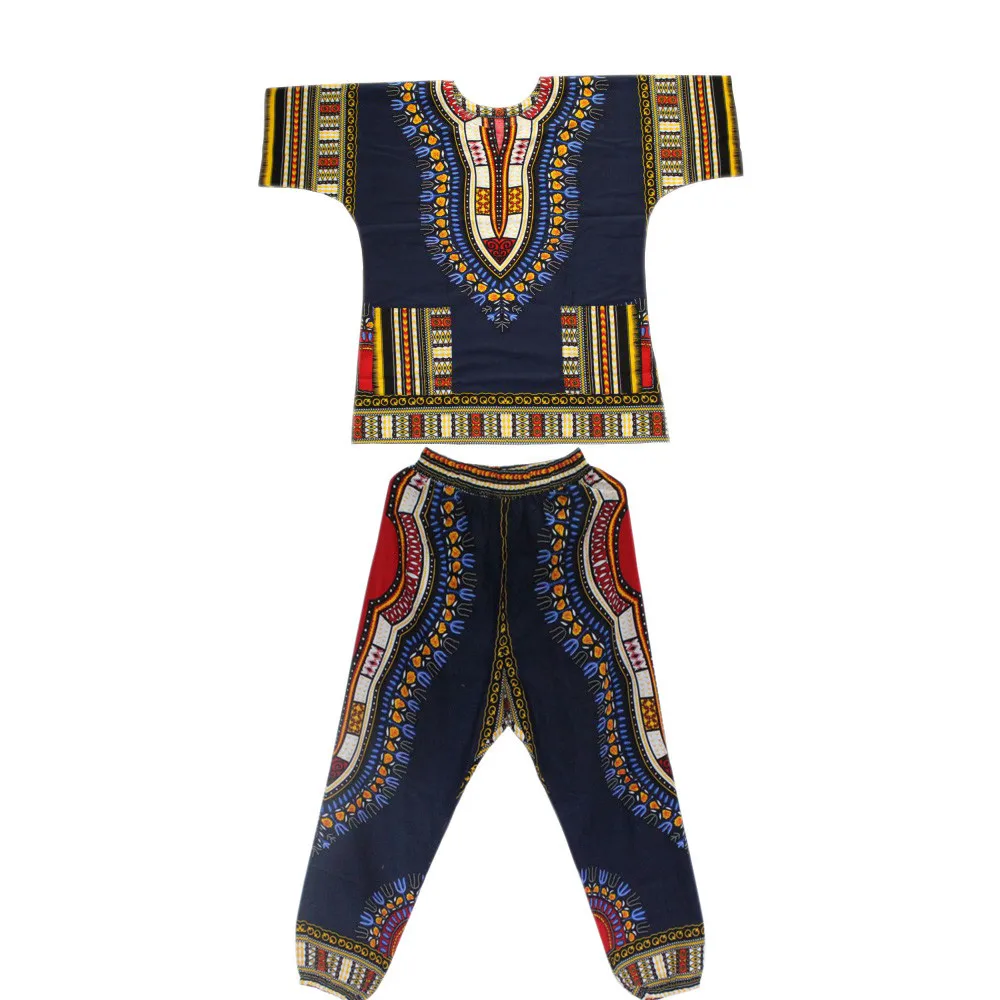 Mr Hunkle Fashion Design Dashiki Set African Printted Dashiki Dress and Pants for Women and Men