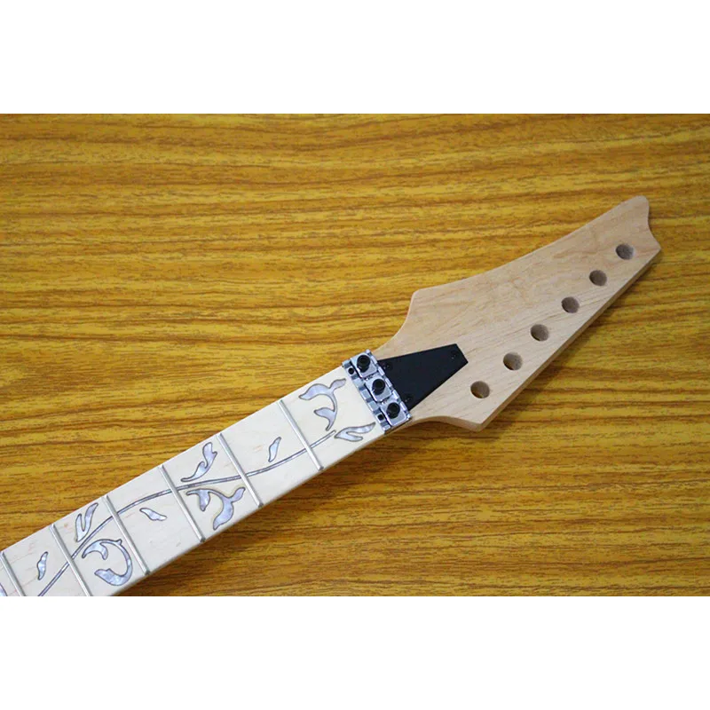 24 Frets Reverse Headstock Maple Electric Guitar Neck Maple Fingerboard Inlay Tree Of Lifes Guitar Accessories Parts