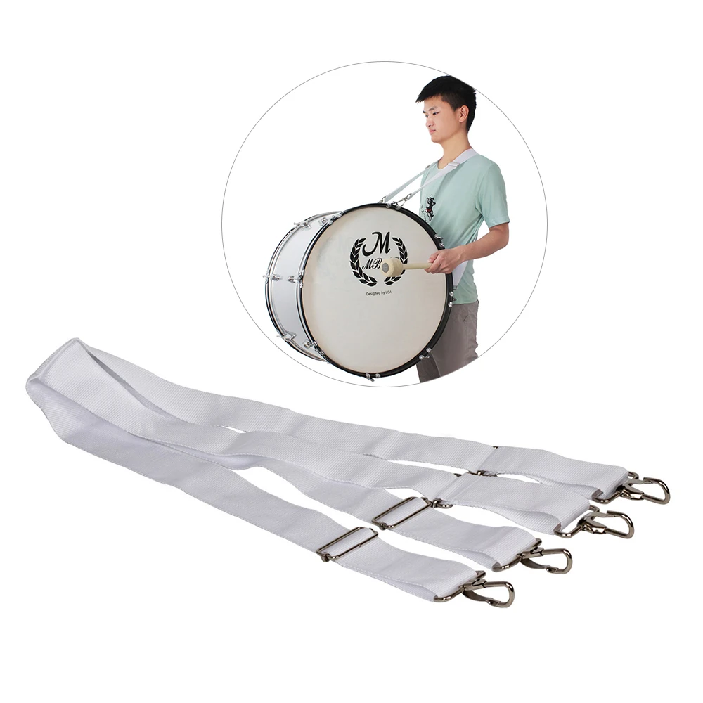 ammoon Adjustable Drum Shoulder Strap Parade Marching Bass Drum Shoulder Strap Sling Nylon Belt  Percussion Instrument Parts