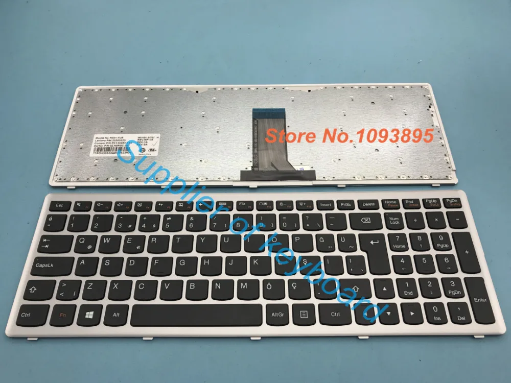 NEW For LENOVO IdeaPad Z710 U510 U510-IFI T6A1-TR Laptop Turkish Keyboard White Frame