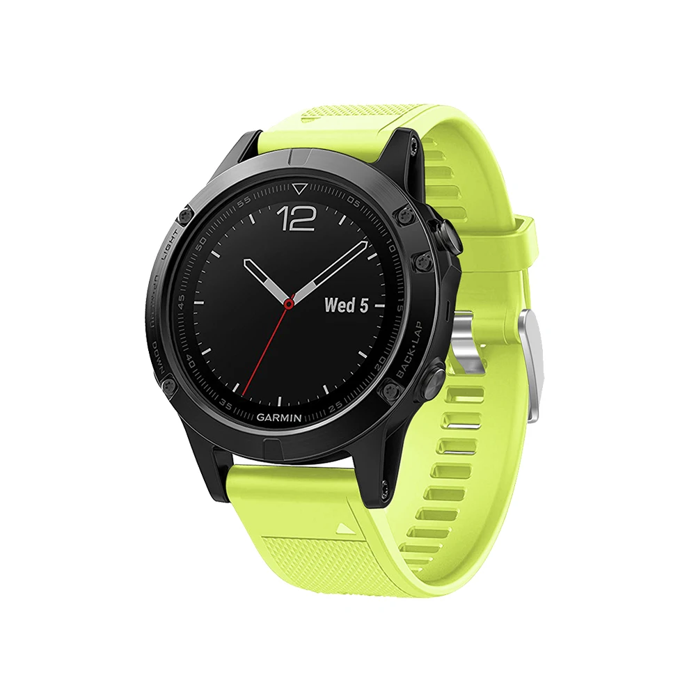 Cinturino di ricambio per cinturino in silicone morbido a 12 colori per Garmin Fenix 5 per cinturino da polso Smart Watch da 22 mm